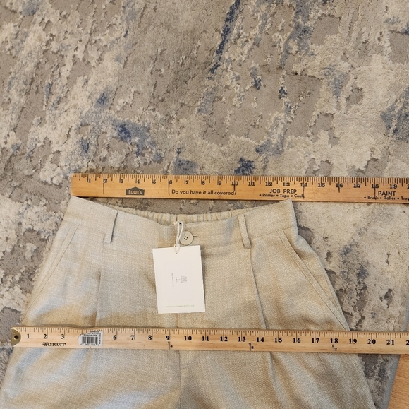 NWT Ellie Mae Studios Linen Silk Wool Keane Oatmeal Cream Pants Size 2 - Picture 6 of 16